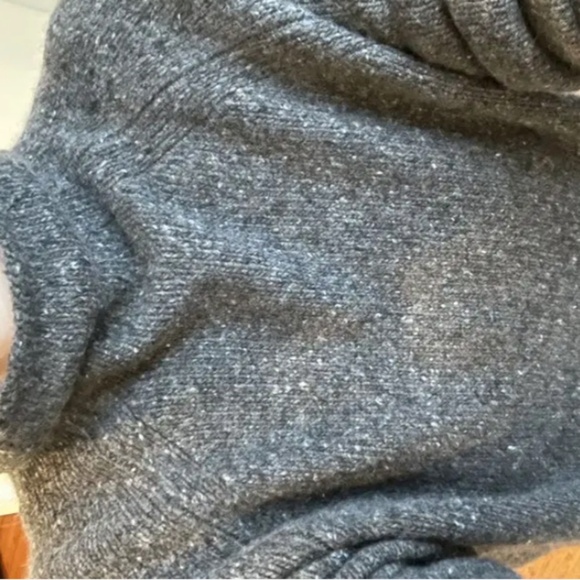 VINCE 100% Cashmere Mock Turtleneck Sweater Donegal Gray Brown Small - Picture 8 of 12